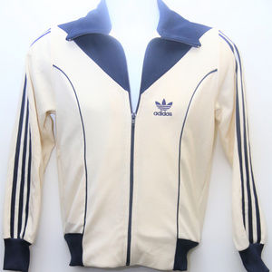 Rare 80's Vintage "ADIDAS" Cream Track Jacket